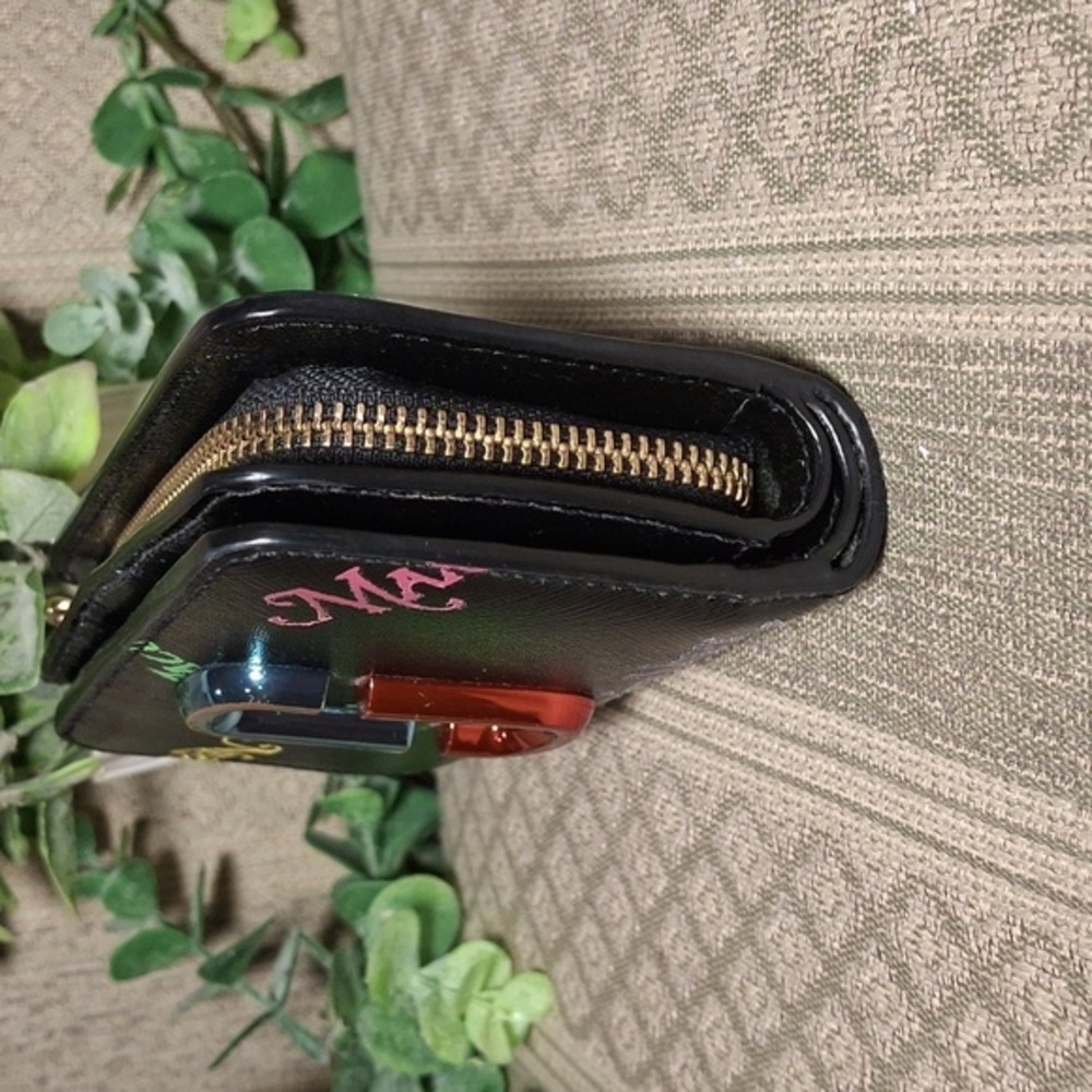 Marc Jacobs Black Multicolor Logo Compact Wallet - Picture 6 of 16